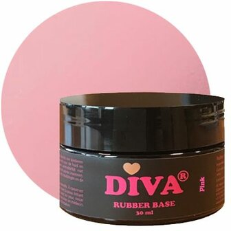 Diva Rubber Base Pink in pot 30ml