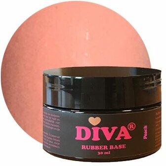 Diva Rubber Base Peach in pot 30ml