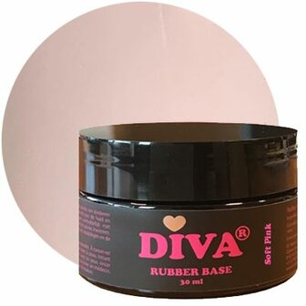 Diva Rubber Base Soft Pink in pot 30ml
