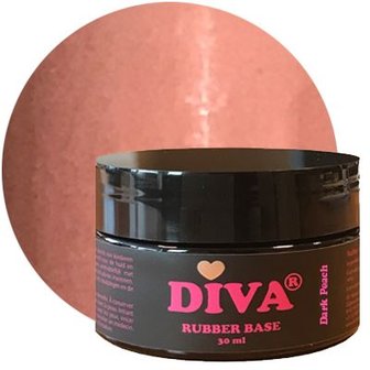 Diva Rubber Base Dark Peach in pot 30ml