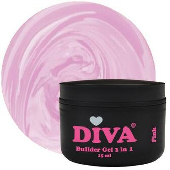 Diva Builder Gel Pink Low Heat 3 in 1 15 ml