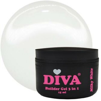 Diva Builder Gel Milky White Low Heat 3 in 1 15 ml