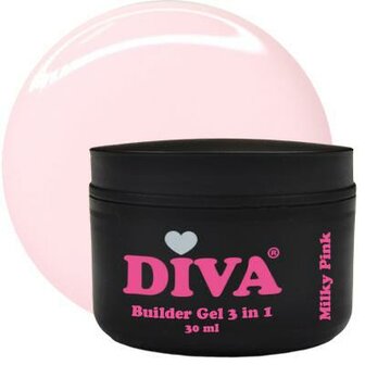 Diva Builder Gel Milky Pink Low Heat 3 in 1 30 ml