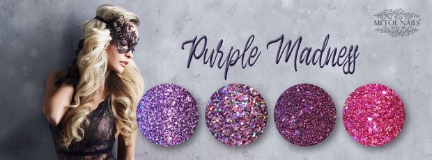Diva Gelpolish Purple Rebels incl glitter Purple Madness